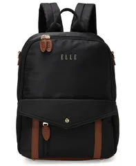 エル レディース バッグ バックパック・リュックサック レザー フェイクレザー ELLE Luxe Journey 155 Twill and Faux Leather Backpack Blackのサムネイル