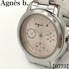 稼働品 Working item アニエスベー agnès b. 腕時計 レディース Ladies クォーツ Quartz V33J-0010 トリプルカレンダー インダイヤル デイデイト シルバー アナログ ラウンド 丸型 3針 文字盤ホワイト 0773のサムネイル
