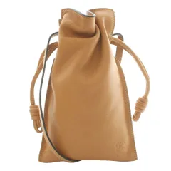 ロエベ LOEWE アナグラム フラメンコ ポケット ショルダーバッグ 巾着型 レザー ワンカラー 茶 ブラウン /SS ■OS ■OHのサムネイル