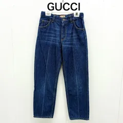 【グッチ GUCCI】キッズ 美品！デニムロングパンツ ワンポイント ボトムス ジーンズ 130(8) ブルー系 ⭐︎のサムネイル
