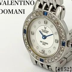 稼働品 Working item バレンチノドマーニ VALENTINO DOMANI 腕時計 レディース Ladies クォーツ Quartz VD-2038 天然サファイア ダイヤモンド プラチナコーティング シルバー　1152のサムネイル