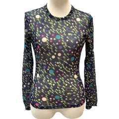 ♪♪ISSEY MIYAKE イッセイミヤケ レディース カットソー　SIZE 2 総柄 IM43JK590 ネイビーのサムネイル