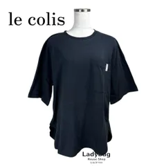 le colis　ルコリ　ポケット付きラグランTシャツ　半袖カットソー　 黒 　ブラック　無地　フリーサイズ　秋まで着られるのサムネイル