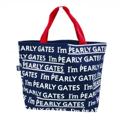 【超美品】パーリーゲイツ カートバッグ ネイビー×白 ロゴ総柄 30周年 ノベルティ ゴルフ PEARLY GATESのサムネイル