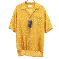 未使用 SAINT LAURENT サンローラン イタリア製 花柄 半袖 オープンカラーシャツ 38 黄土色 531956 Y2C91 メンズ 古着のサムネイル