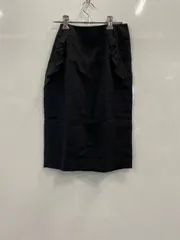 PC243⚫︎MATERIA MILANO⚫︎マテリアミラノ⚫︎スカート⚫︎タイト⚫︎スリット⚫︎ポケットフリル⚫︎ひざ丈⚫︎後ろファスナー⚫︎二層⚫︎素材タグ、洗濯タグがありません⚫︎レディース⚫︎size38⚫︎黒⚫︎のサムネイル