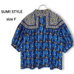新品】SUM1 STYLE ペイズリー✕花柄切替長袖ブラウスボリューム 