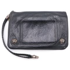 CHROME HEARTS 2zip レザーウォレット 激シボ 極美品 - メルカリ