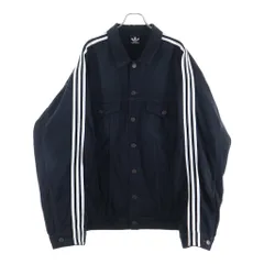 BALENCIAGA (バレンシアガ) 23ss adidas クラッシュ ユーズド 加工 サイド ライン デニム ジャケット ブラック 724775 TNW54のサムネイル