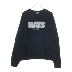 RATS (ラッツ) BOX LOGO SWEAT ボックスロゴデザイン クルーネック ロングスリーブ スウェット トレーナー ブラック 25RTC-1001のサムネイル
