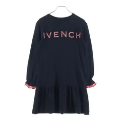 GIVENCHY (ジバンシィ) ペイズリー柄 ロゴプリントワンピース ドレス コットン ブラック H12220 3261676 018214 キッズのサムネイル