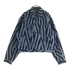 KENZO (ケンゾー) Dazzle Stripe Trucker Denim Jacket ダズルストライプトラッカーデニムジャケット ブルー FD65DV3026R1のサムネイル