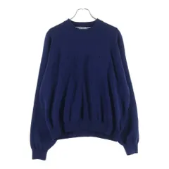 ALEXANDER WANG (アレキサンダーワン) フロントエンボスロゴ クルーネック長袖ニットセーター ネイビー 1KC3231017のサムネイル