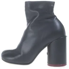 MM6 Maison Margiela (エムエムシックスメゾンマルジェラ) レザーヒールブーツ ブラック #36のサムネイル