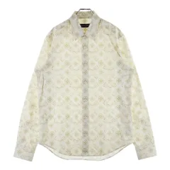 LOUIS VUITTON (ルイヴィトン) モノグラムサンド総柄 襟付き長袖シャツ ホワイト RM232MZR6 HPS33Wのサムネイル