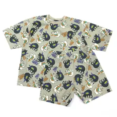 ゴースローキャラバン go slow caravan ストレッチ サッカー ネコと晩酌 セットアップ Tシャツ ショーツ 4のサムネイル