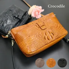 クロコダイル クロコ牛革ポシェット クラウン ワニ革 本革 メンズ レディース RODANIA ロダニアのサムネイル