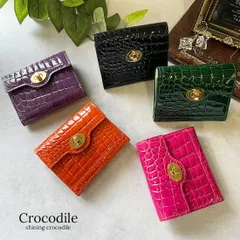 シャイニングクロコダイル 三つ折り財布 コンパクト財布 レディース ワニ革 本革 金運 RODANIA ロダニアのサムネイル