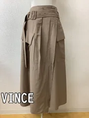 VINCE ヴィンス 巻きスカート 茶ベージュ サイズ6(M程度)のサムネイル