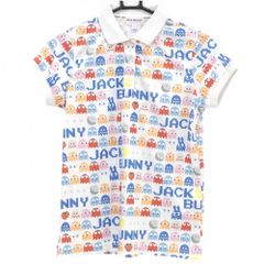 ☆ジャックバニー　ゴルフウェア　ワンピース　総柄　アメリカ標識　ポロシャツ　S ☆ジャックバニー ゴルフウェア ワンピース 総柄 アメリカ標識