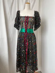 DOLCE&GABBANA シルク シフォン ワンピース サイズ38 ヴィンテージ