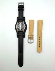 【稼働美品】Hamilton Khaki 　ハミルトン　カーキ　手巻き時計 黒文字盤 9415Aのサムネイル