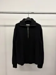 (M) メンズ BELIER(ベルリエ) カシミア ウール ブレンド ハーフジップアップ ニット セーターのサムネイル
