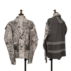 イッセイミヤケ メンISSEY MIYAKE MEN シワシルク切替ウール