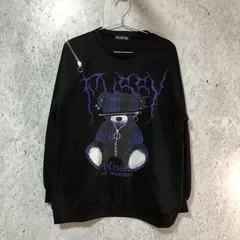 【 美品 】 RAD FOUR REAL ラッド フォー リアル サブカル 地雷系トレーナー 紫クマ ブラック Mサイズのサムネイル
