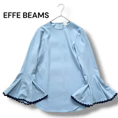 EFFE BEAMS エッフェビームス  ヤマミチテープ ブラウス 2025年モデル 長袖 ベルスリーブ ブルー 38 M フォーマル 手洗い可能 レディース 6JL062のサムネイル