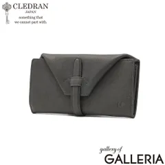 クレドラン 財布 レディース CLEDRAN 長財布 ブランド 大容量 レザー 本革 革 牛本革 カウレザー かぶせ 大人 小銭入れ 見やすい おしゃれ ギャルソン 日本製 NOUVE POINT LONG WALLET CL-4016 GRAYのサムネイル