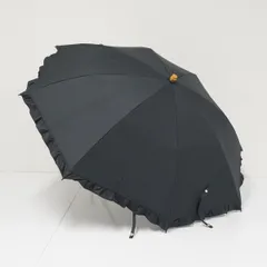 完全遮光折りたたみ日傘 Wpc. UVO ウーボ USED品 ブラック フリル 2段 UV 遮光 遮熱 最強の日傘 軽量 50cm ZFS9856のサムネイル