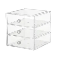 Xuptor化粧品収納ボックス コスメ収納 アクリル 3層 小物入れ ネイル 化粧品入れ メイクボックス メイクケース アクセサリー収納 マニキュア スタンド ジュエリー アクリル 引き出し 1のサムネイル