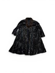 シェアードリアルファー 総柄 デザイン ロングコート 花柄 レディース 