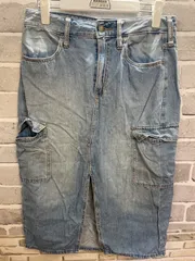 【B5-52】◇HOLLISTER サイズw27 デニムスカート　ライトブルーのサムネイル