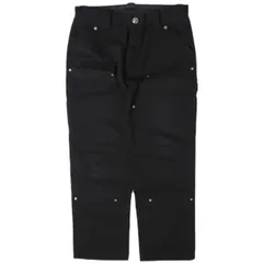 CHROME HEARTS クロムハーツ アメリカ製 CARPENTER DOUBLE KNEE インボイス付き カーペンターダブルニーパンツ 34 BLACK ペインター キャンバス クロスボール ホースシューボタンフライ ボトムス g27664のサムネイル