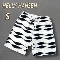 HELLY HANSEN ヘリーハンセン メンズ サーフパンツ S 水陸両用 ハーフパンツ ショート 1111450P69 アウトドア マリンスポーツ ウェーブ柄 ネイビー×ホワイト系 (G0044)★のサムネイル
