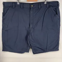 古着 カーハート Carhartt ダック パンツ ショート ツールポケット ワンポイントロゴ ジップ 大きいサイズ w50  ネイビー系 メンズのサムネイル