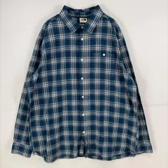 古着 ザ・ノースフェイス THE NORTH FACE 長袖シャツ 胸ポケット チェック 大きいサイズ 2XL  ブルー系 メンズのサムネイル