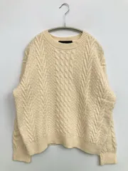SMILE ORCHID スマイルオーキッド ニット/セーター F アイボリー 無地 ミドル丈 長袖 クルーネック(丸首) レディースのサムネイル
