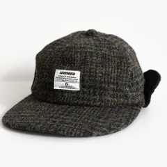 【美品】GOOD ENOUGH【× Harris Tweed ウール ツイード フライト キャップ】 帽子 グッドイナフ ハリスツイード 25110151のサムネイル