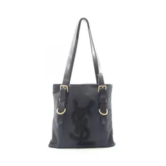 イヴサンローランリヴゴーシュ Yves Saint Laurent rive gauche トートバッグ ロゴ 147403 ネイビー キャンバス レザー トートバッグ レディース Used Bのサムネイル