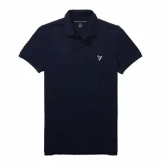 アメリカンイーグル AMERICAN EAGLE メンズ Men's スリムフィット ポロシャツ AE Slim Flex Polo Shirt ネイビーのサムネイル