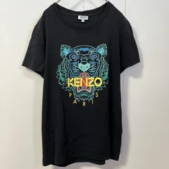 KENZO ケンゾー 半袖 Tシャツ サイズM アニマルプリント タイガー ロゴ コットン100％ カジュアル ブラック　　　　T-528のサムネイル
