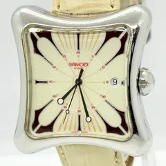 GRIMOLDI グリモルディ AT メンズ SS×革 アイボリー文字盤 腕時計 稼働品のサムネイル