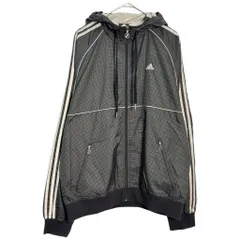 00年代 adidas アディダス ウィンドブレーカージャケット スポーツ グラフチェック ブラック(メンズ L)中古 古着 Y6669のサムネイル
