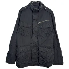 Schott ショット ミリタリージャケット ブラック(メンズ M)中古 古着 Y6693のサムネイル