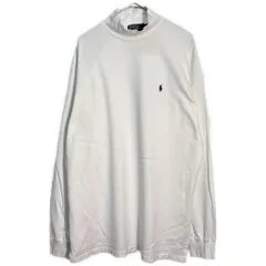 90年代 Polo by Ralph Lauren ポロ ラルフローレン ワンポイントロゴ タートルネック 長袖Ｔシャツ ホワイト(メンズ L)中古 古着 Y6697のサムネイル