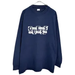 90年代 USA製 Guess ゲス 長袖Ｔシャツ ネイビー(メンズ M)中古 古着 Y6709のサムネイル