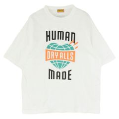 HUMAN MADE ヒューマンメイド DRY ALLS GRAPHIC LOGO TEE ロゴ グラフィック コットンスラブ生地 半袖 Tシャツ ホワイト系 2XL【中古】
